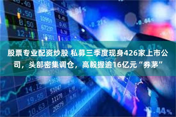 股票专业配资炒股 私募三季度现身426家上市公司，头部密集调仓，高毅握逾16亿元“券茅”