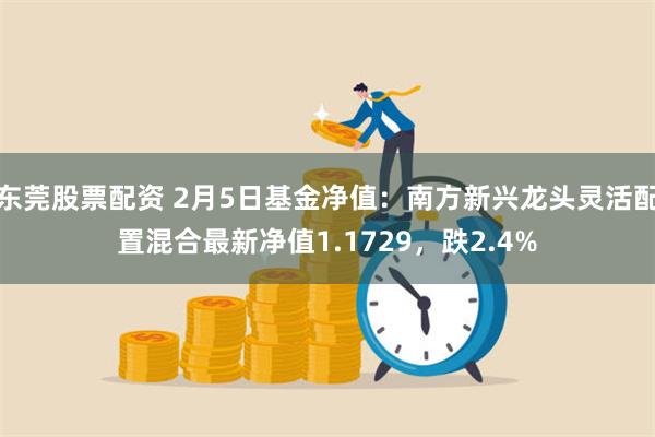 东莞股票配资 2月5日基金净值：南方新兴龙头灵活配置混合最新净值1.1729，跌2.4%